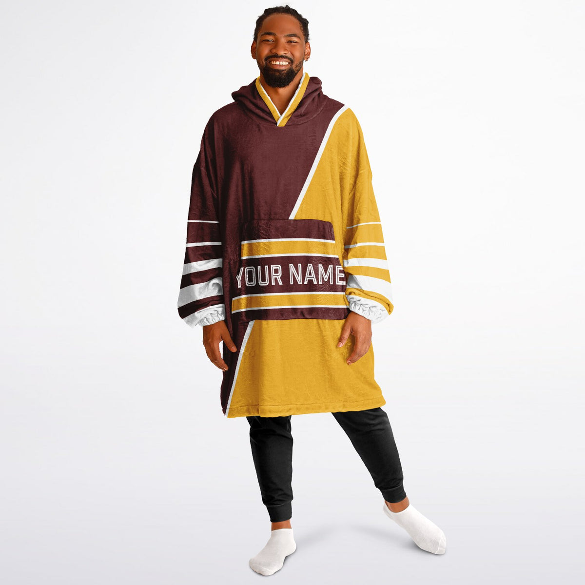 Burgundy Gold White Split Decision