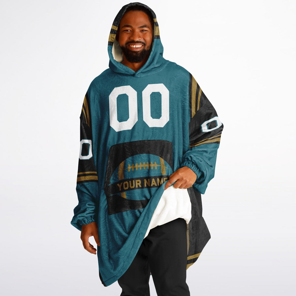 Teal/Black/Gold Bold