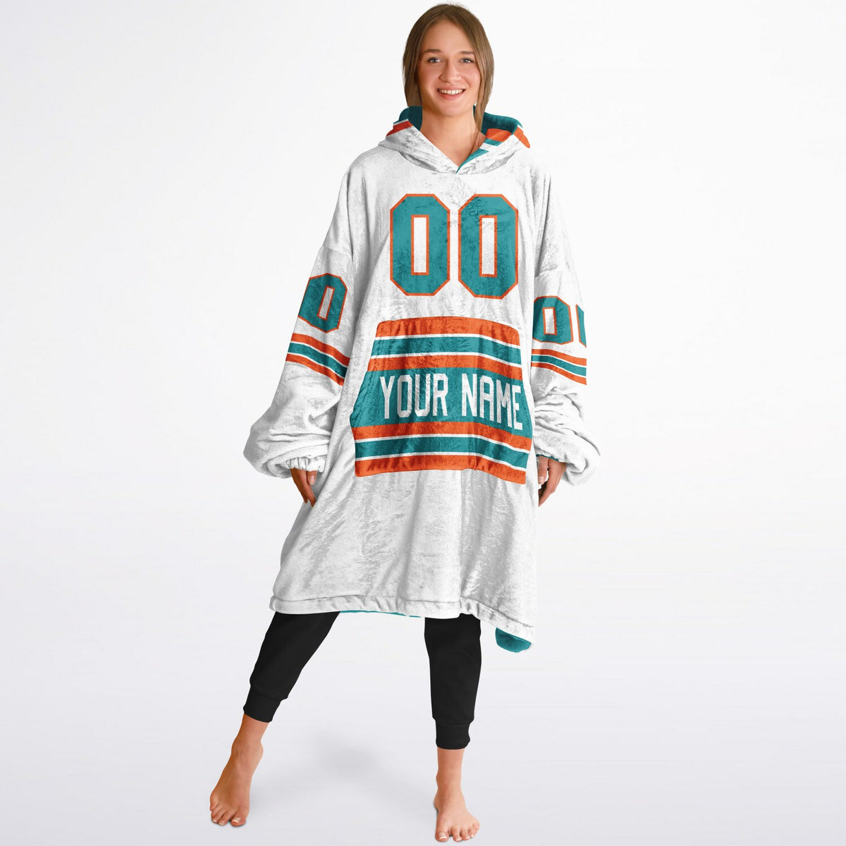 Aqua/Orange/White Superfan Reversible