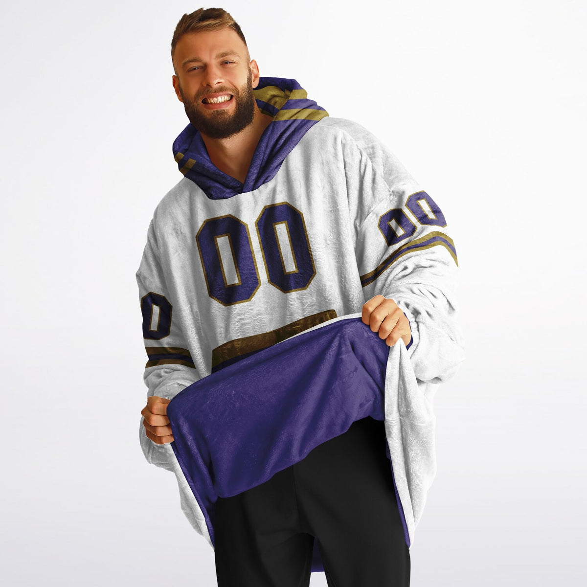 Purple Dark Gold Superfan Reversible