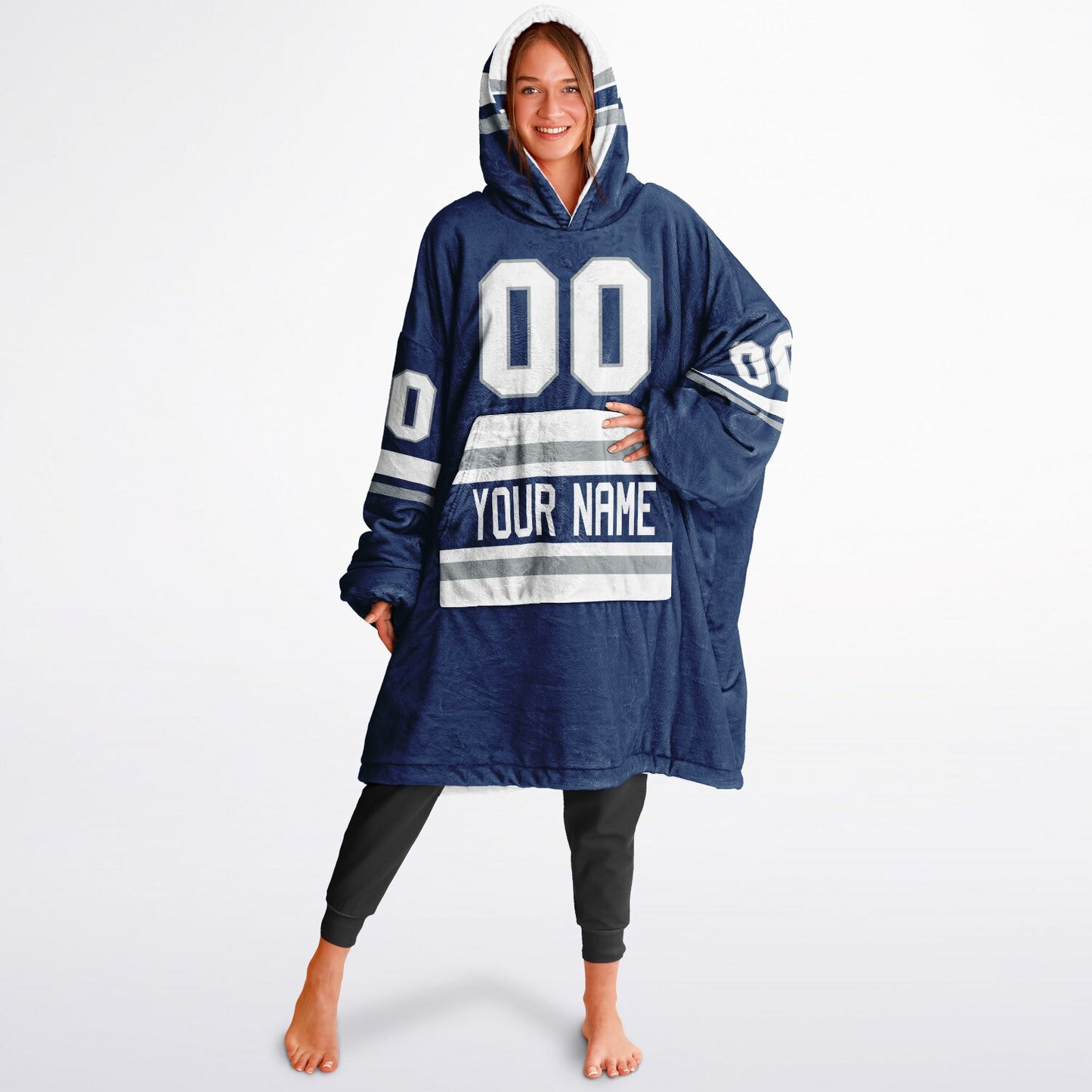 Blue/White/Gray Superfan Reversible