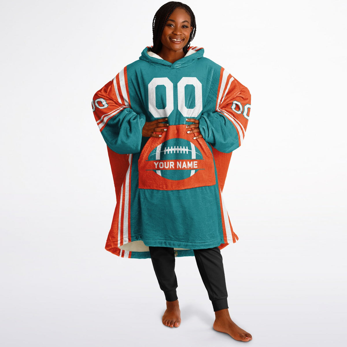Teal/Orange/White Bold