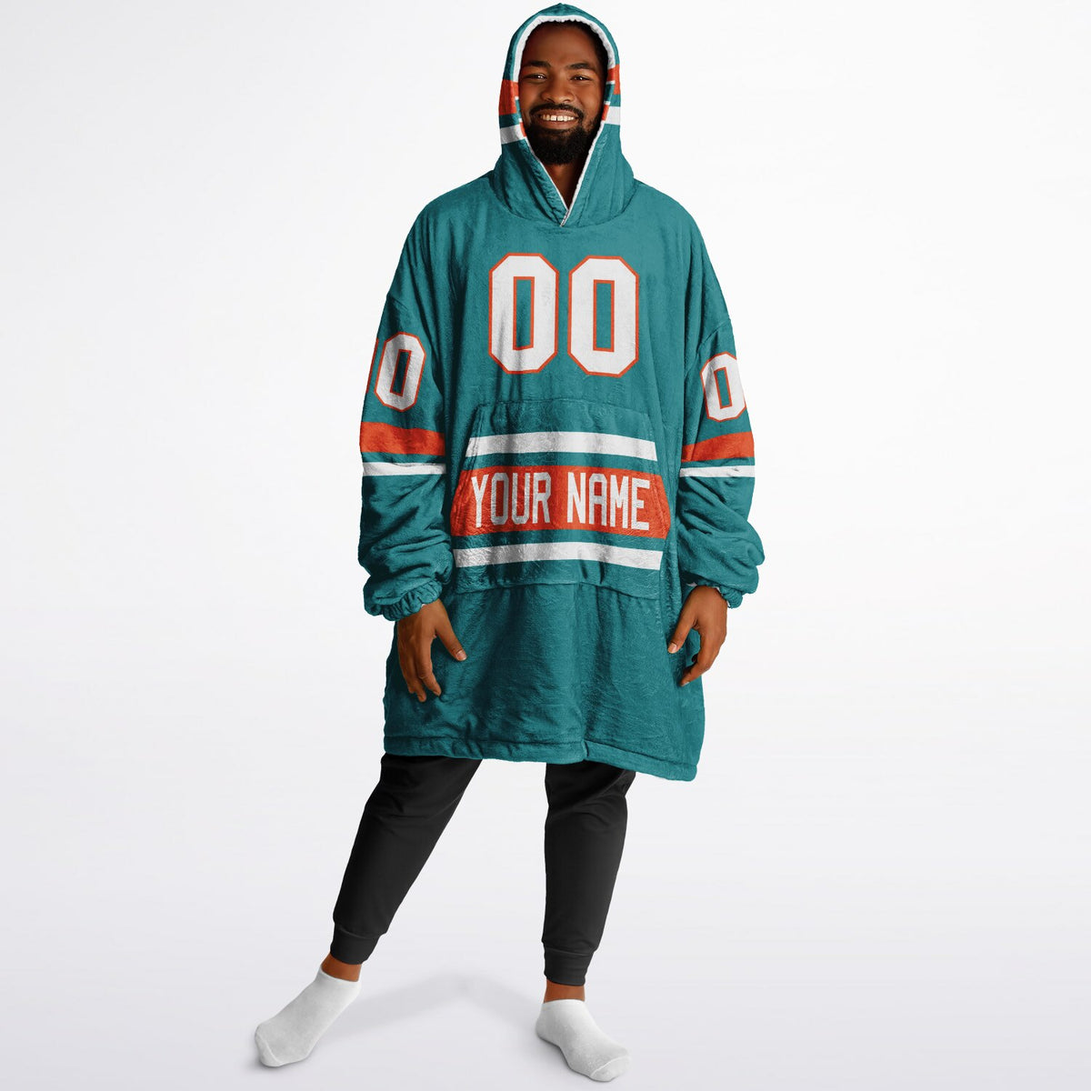 Aqua/Orange/White Superfan Reversible