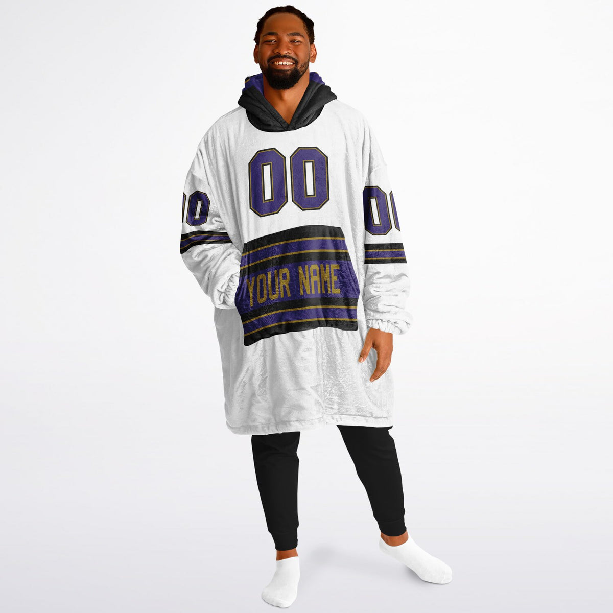 Purple Black Dark Gold Superfan Reversible