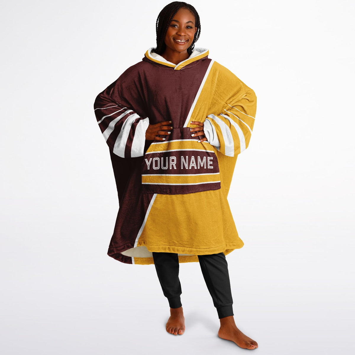 Burgundy Gold White Split Decision