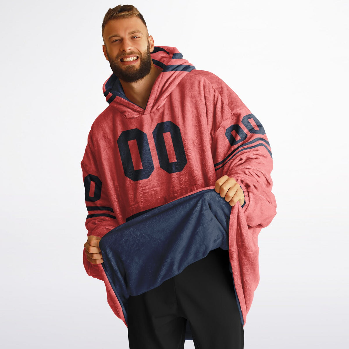 Navy & Electric Coral Superfan Reversible
