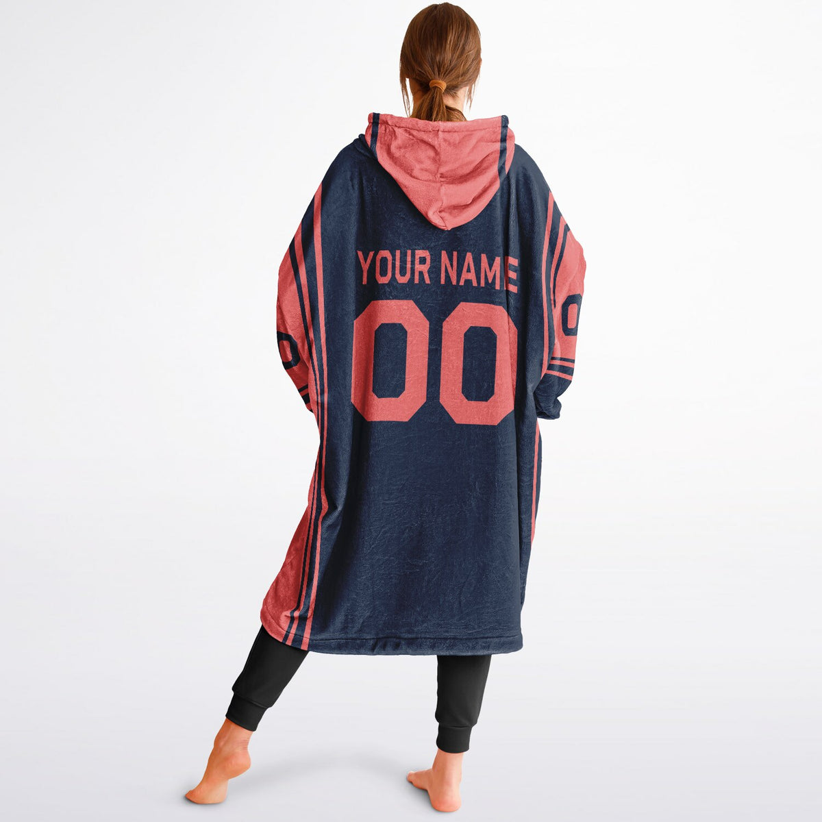 Navy & Electric Coral Bold