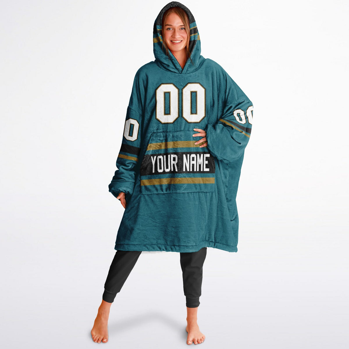 Teal/Black/Gold Superfan Reversible