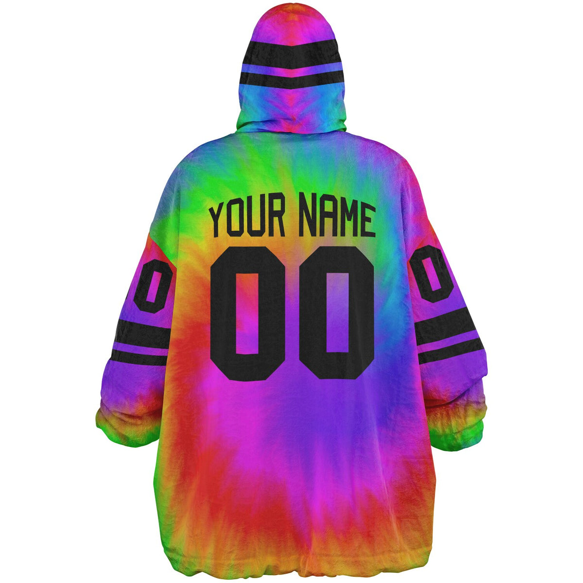 Tie Dye & Black Superfan Reversible