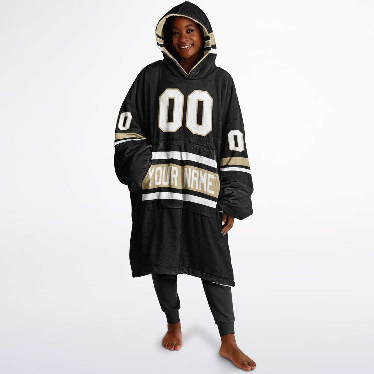 Black/Light Gold/White Superfan Reversible