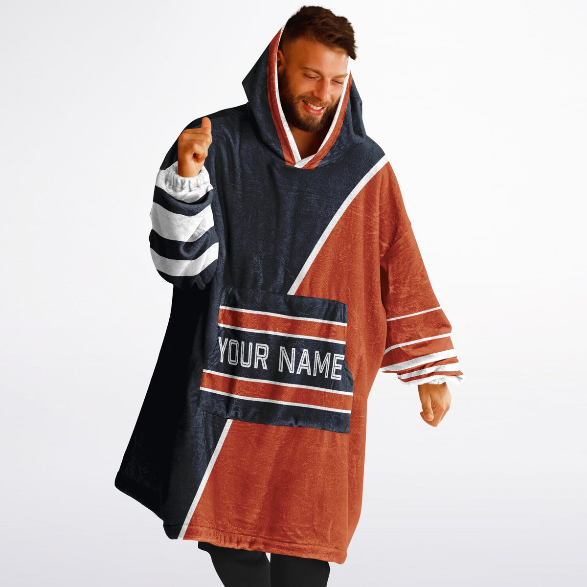 Navy Orange White Split Decision