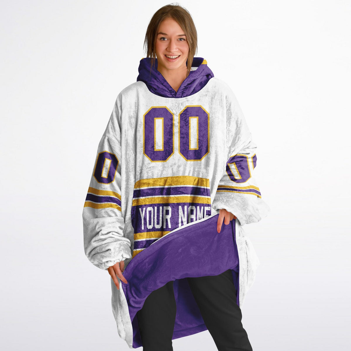 Purple/Gold/White Superfan Reversible