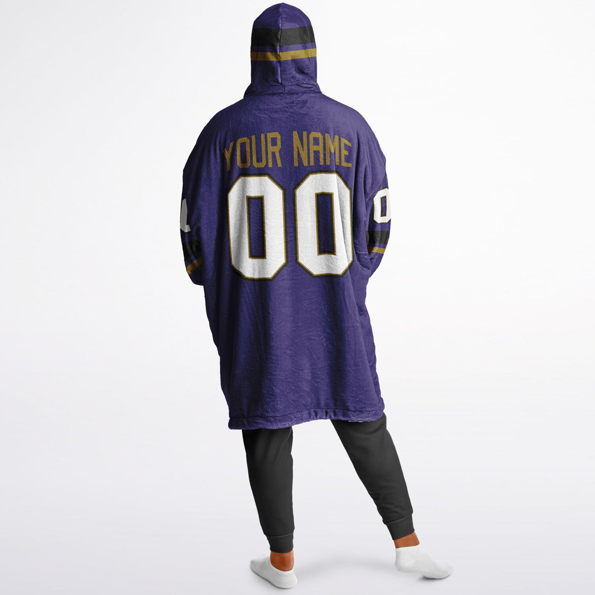 Purple Black Dark Gold Superfan Reversible