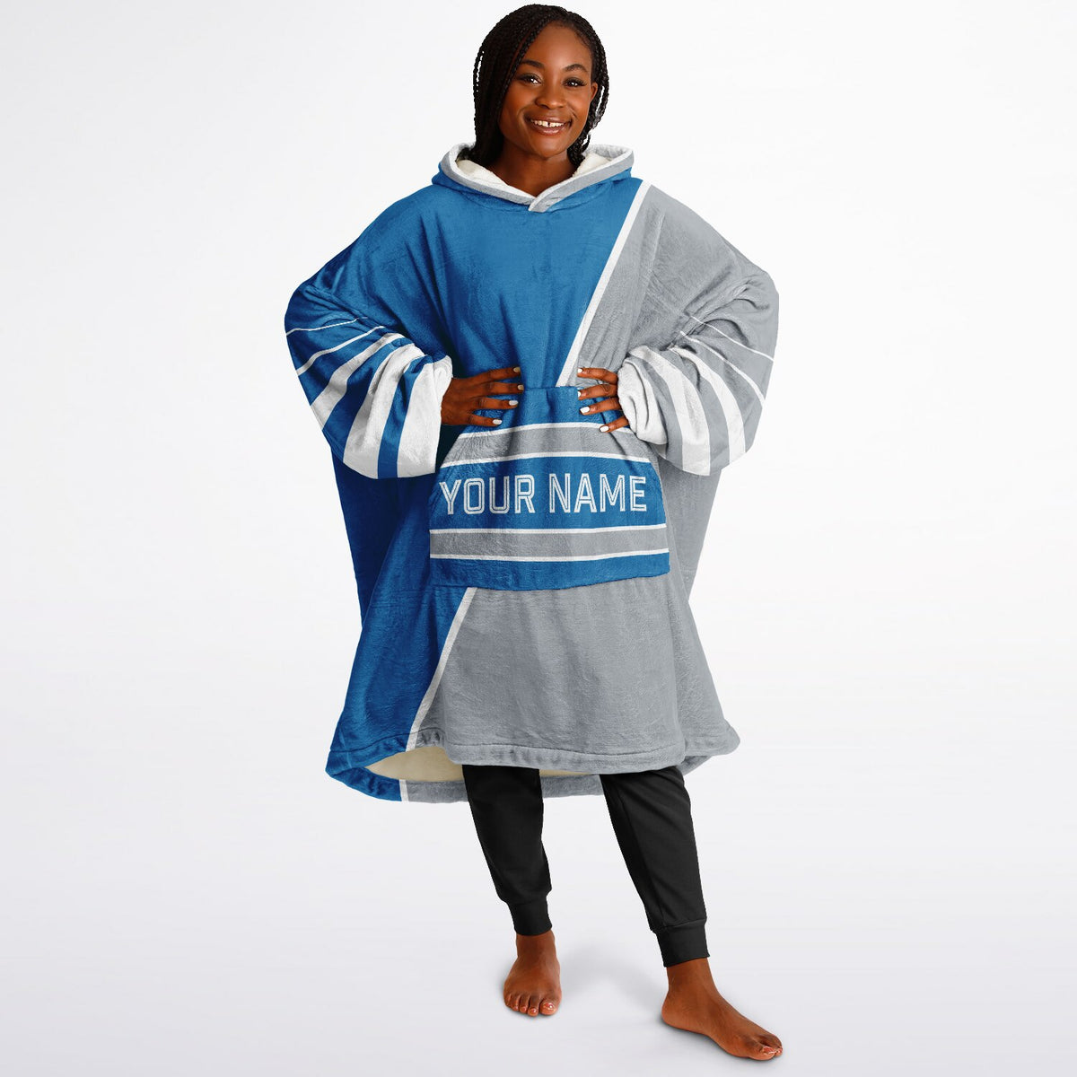Blue Silver White Split Decision