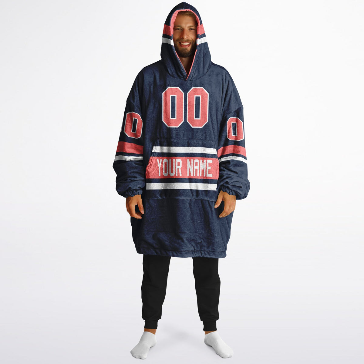 Navy Electric Coral White Superfan Reversible