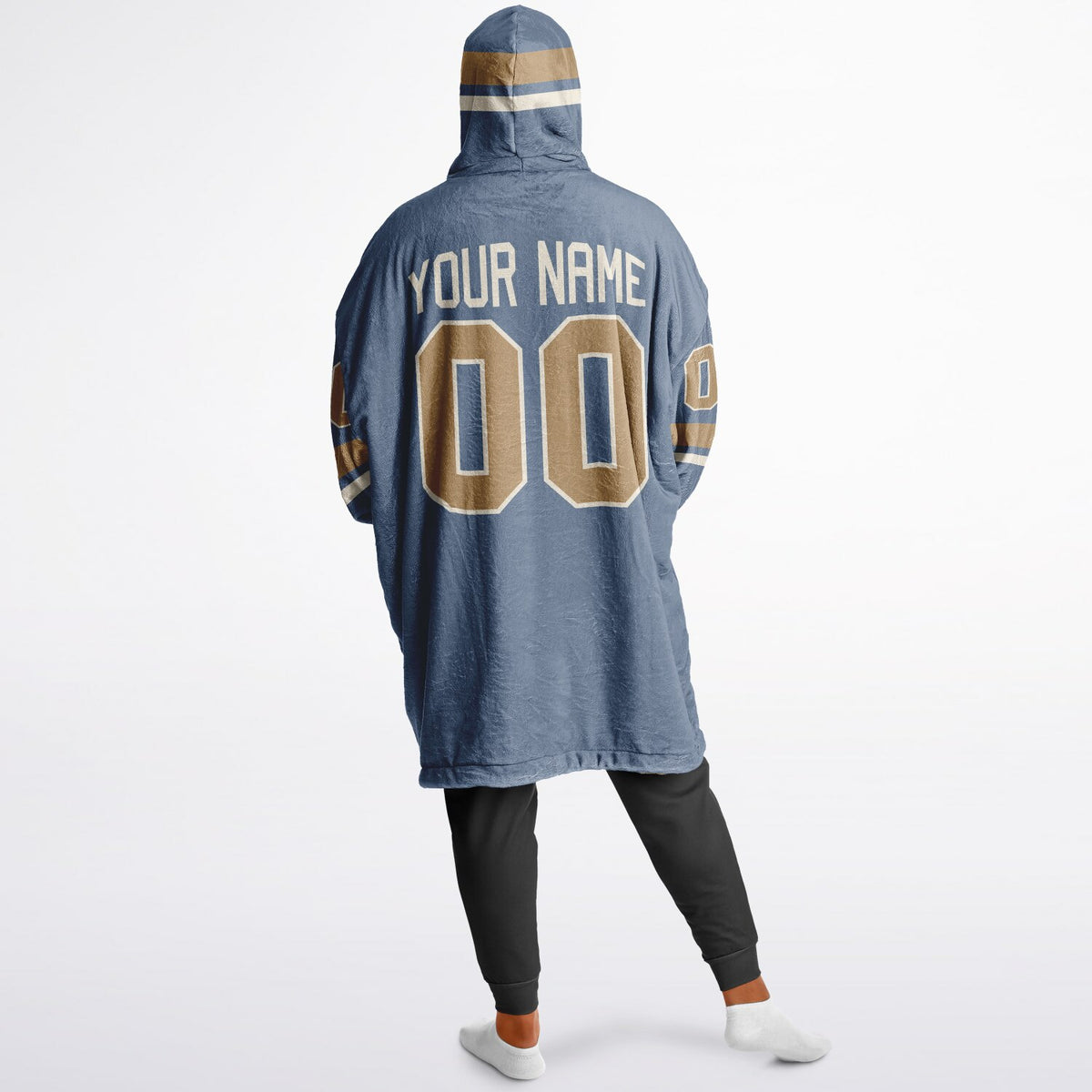 Slate Blue Cream Camel Superfan Reversible