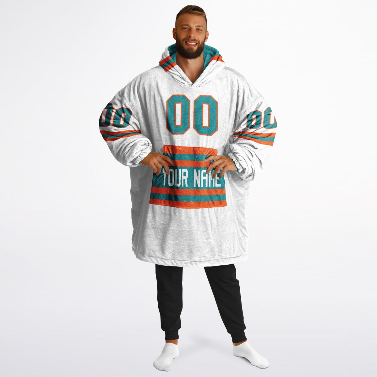 Aqua & Orange Superfan Reversible
