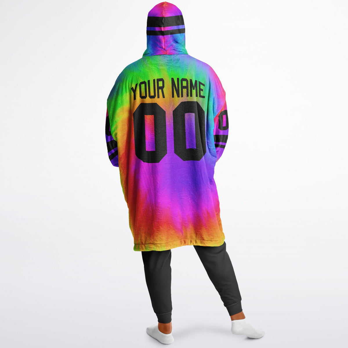 Tie Dye & Black Superfan Reversible