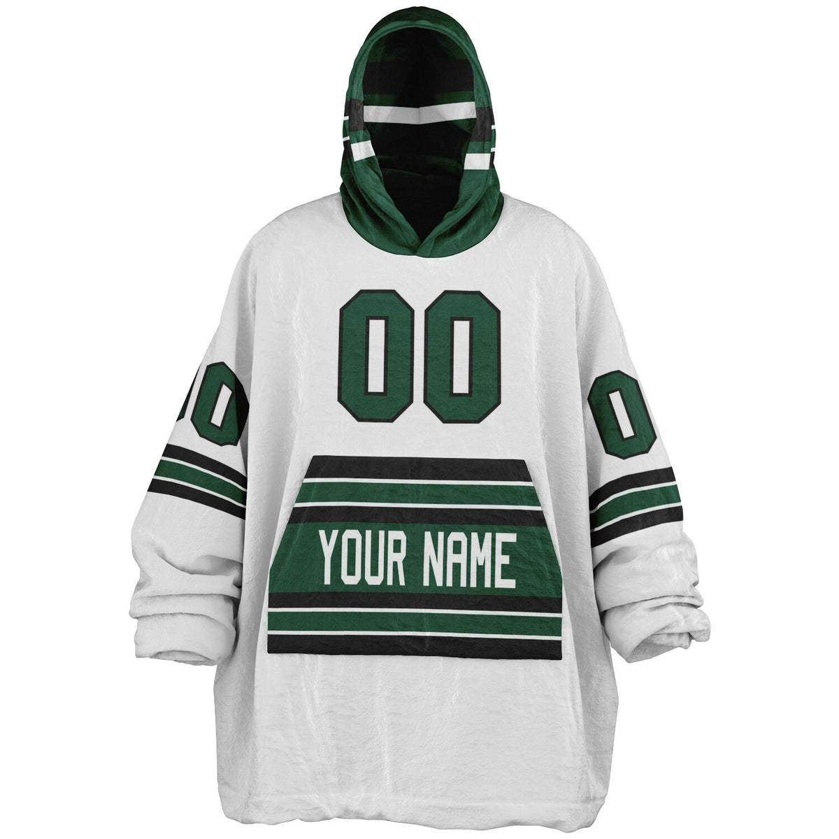 Green/Black/White Superfan Reversible