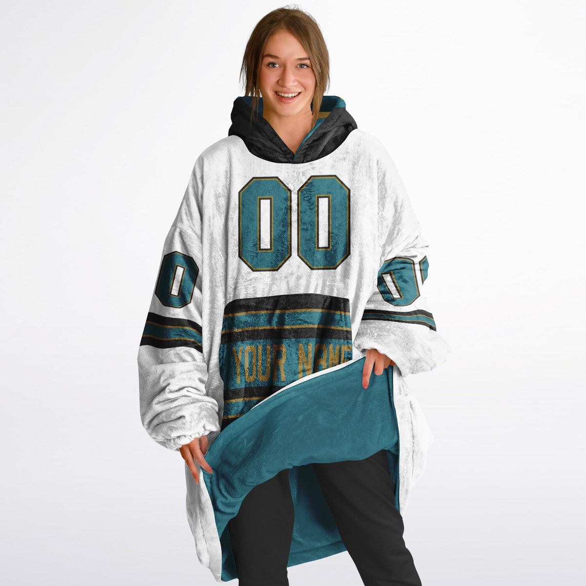 Teal/Black/Gold Superfan Reversible