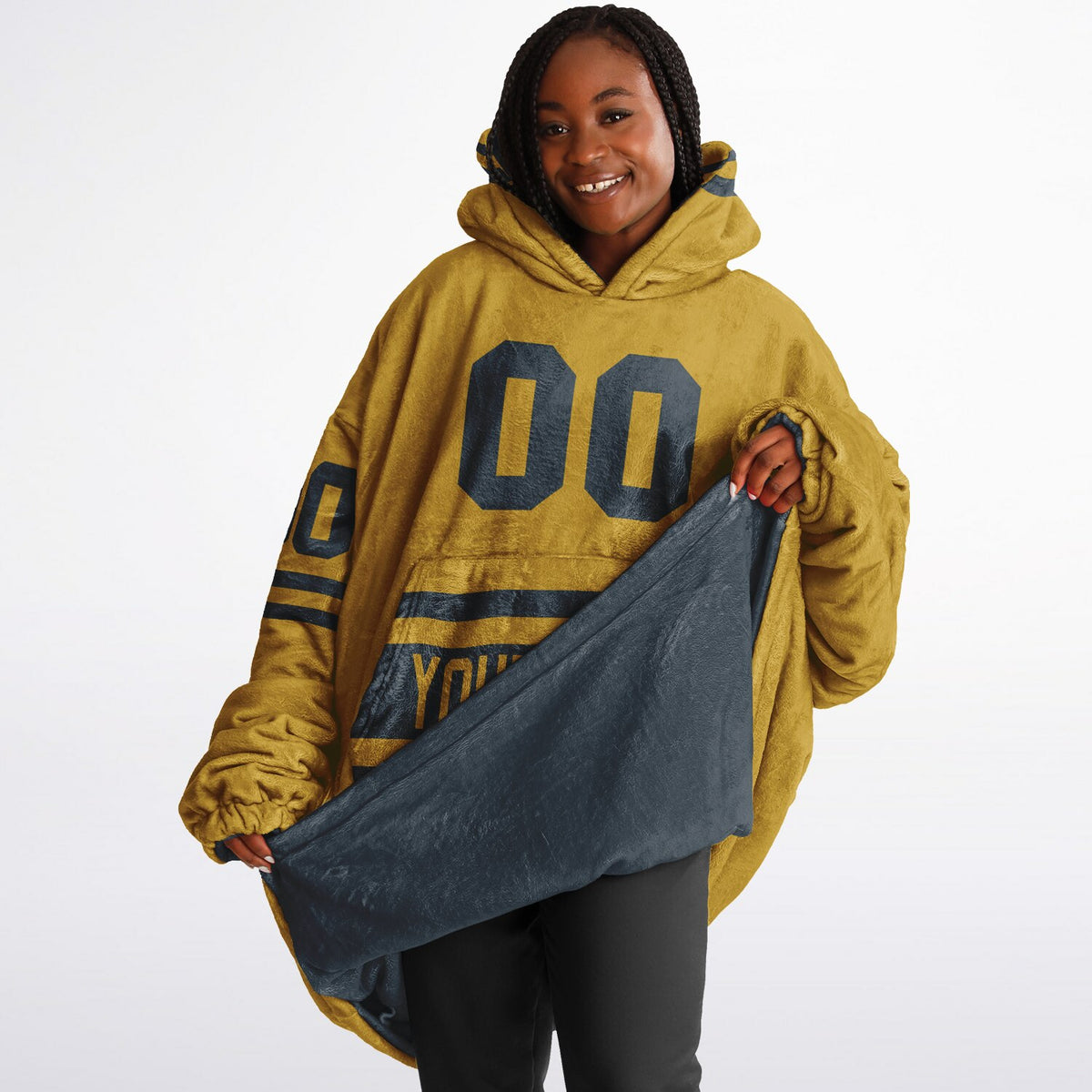 Charcoal & Mustard Superfan Reversible