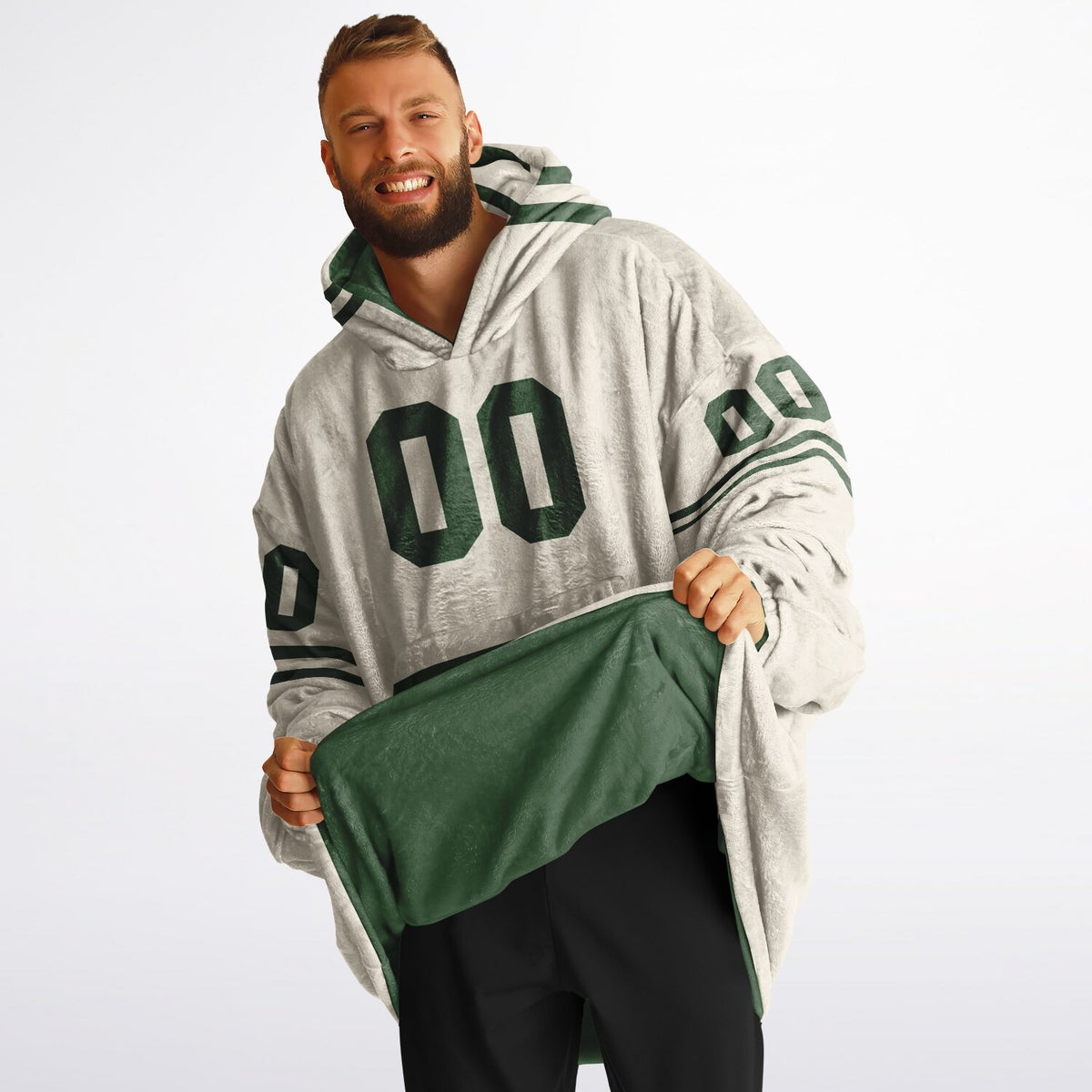 Forest Green & Cream Superfan Reversible