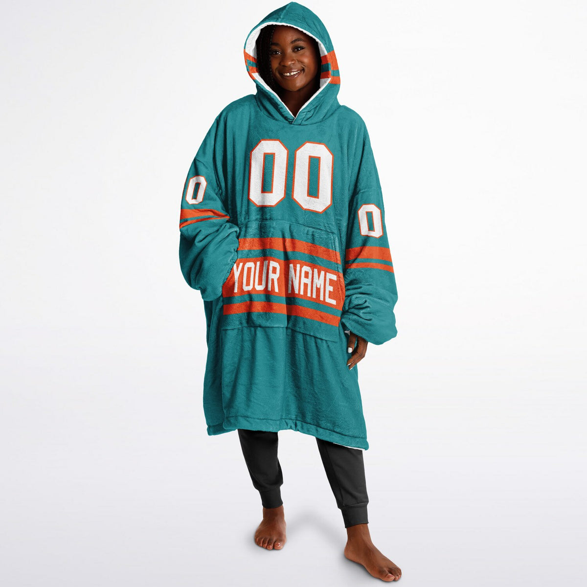 Aqua & Orange Superfan Reversible