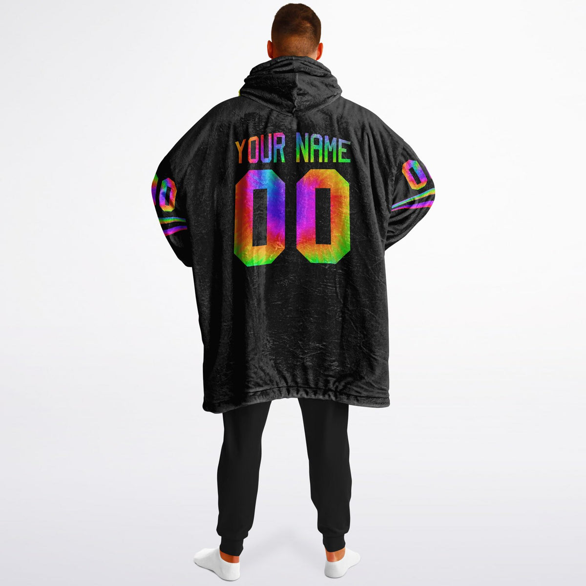 Tie Dye & Black Superfan Reversible