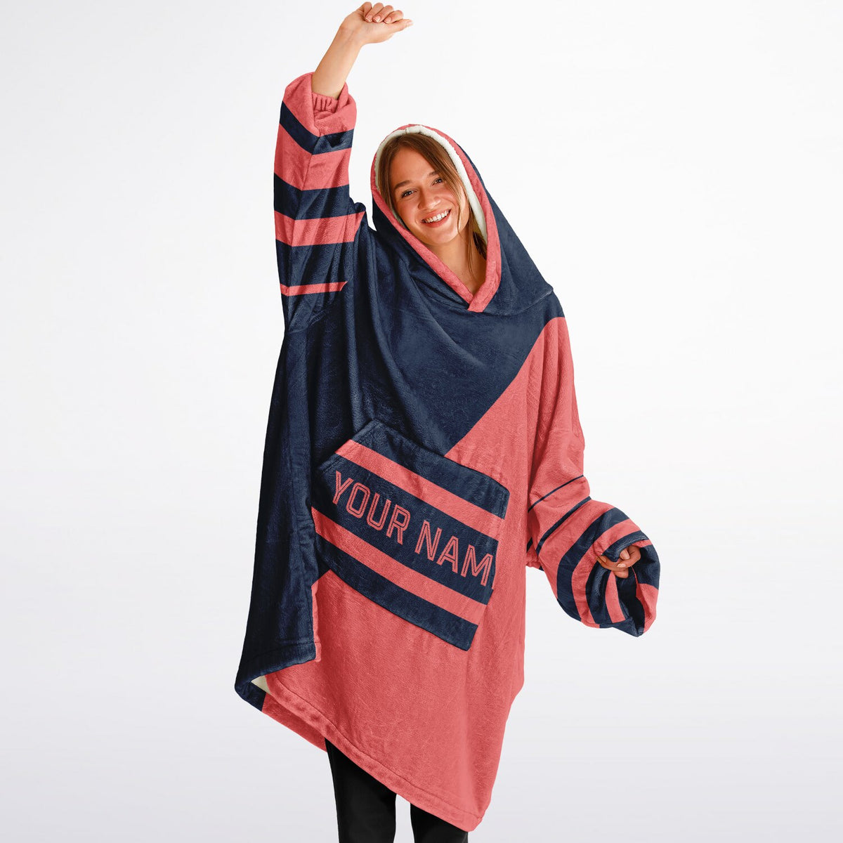 Navy & Electric Coral Split Decision