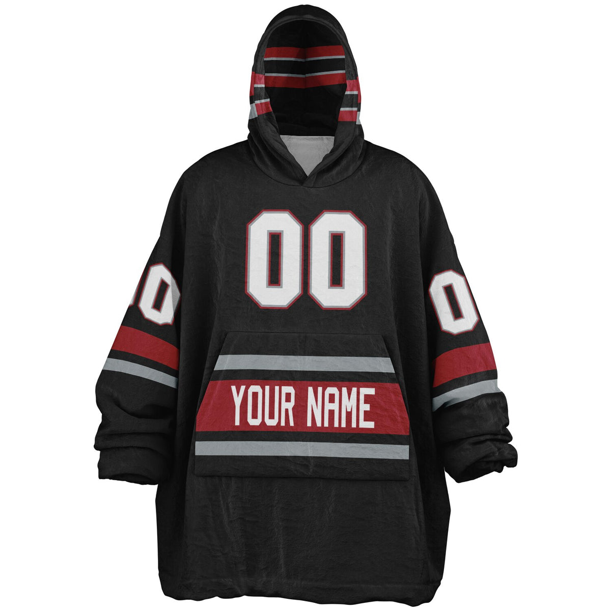 Black/Red/Silver Superfan Reversible