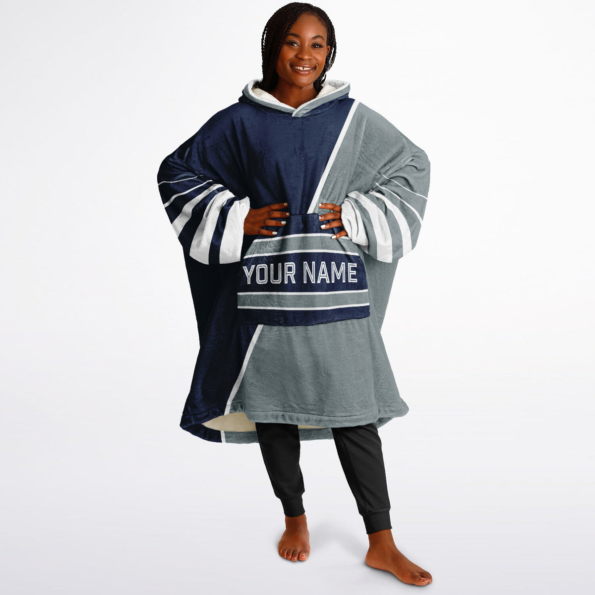 Navy Silver White Split Decision