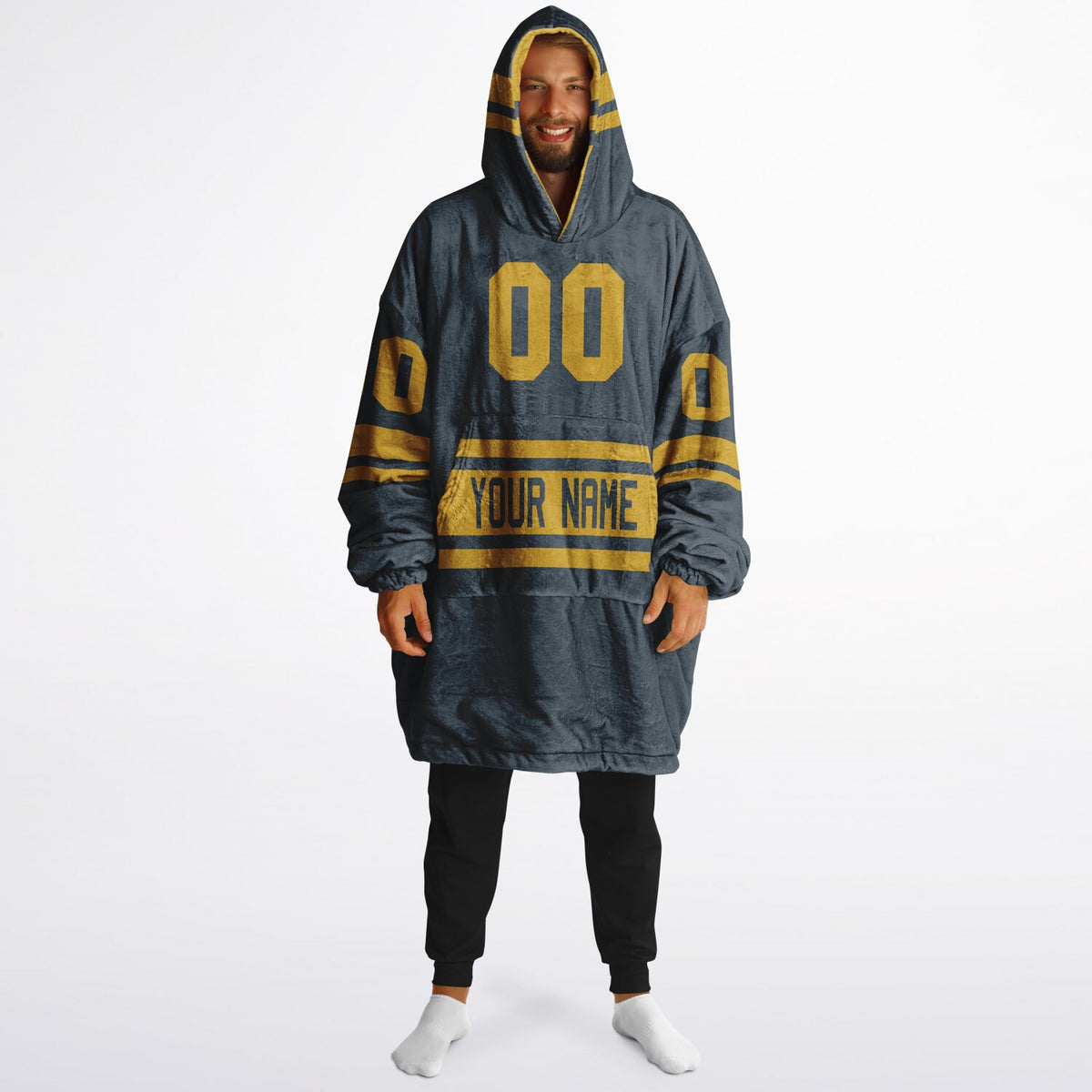 Charcoal & Mustard Superfan Reversible