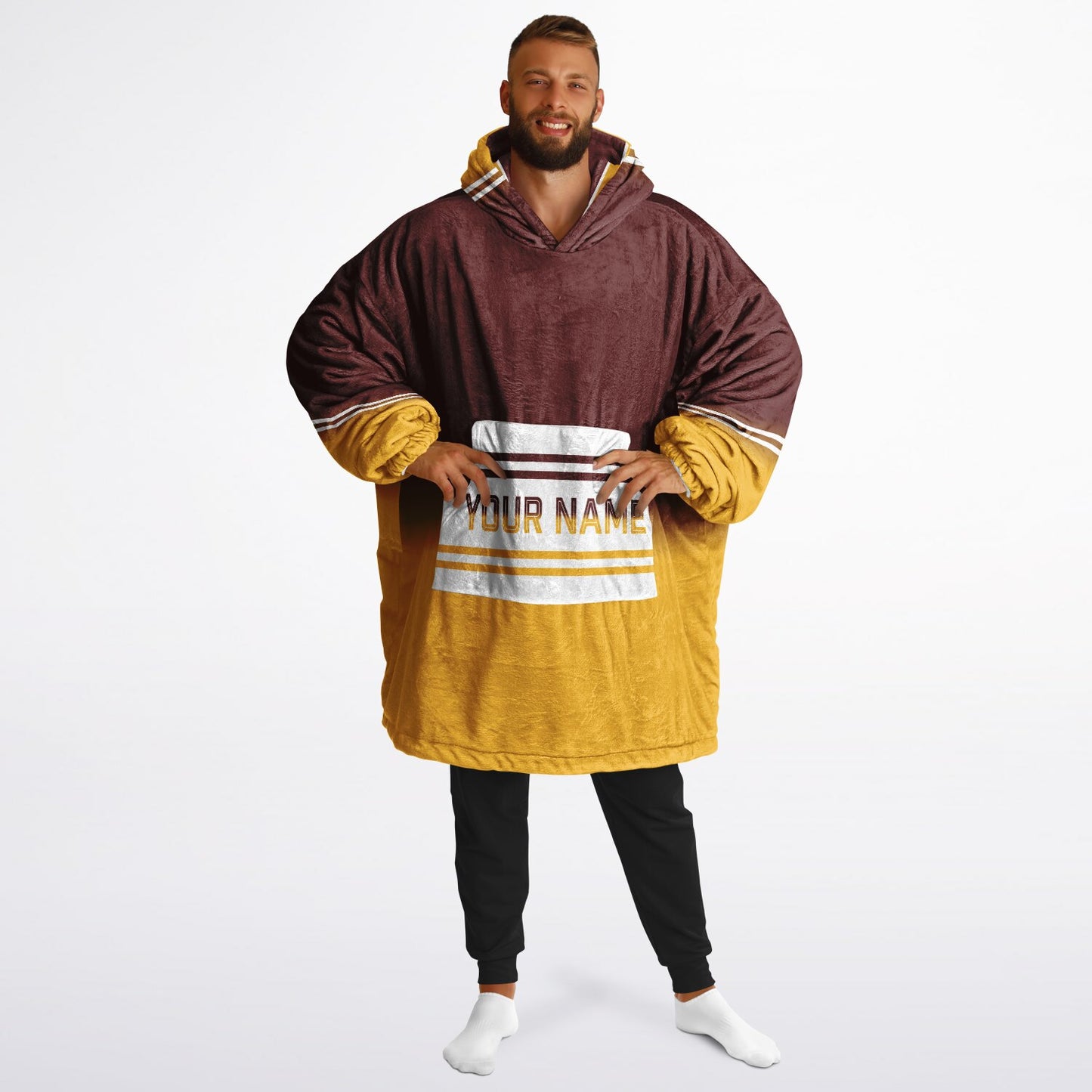 Burgundy/Gold/White Everyday Reversible