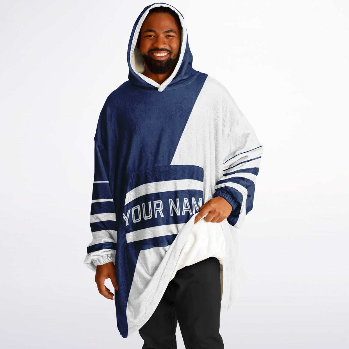 Blue & White Split Decision