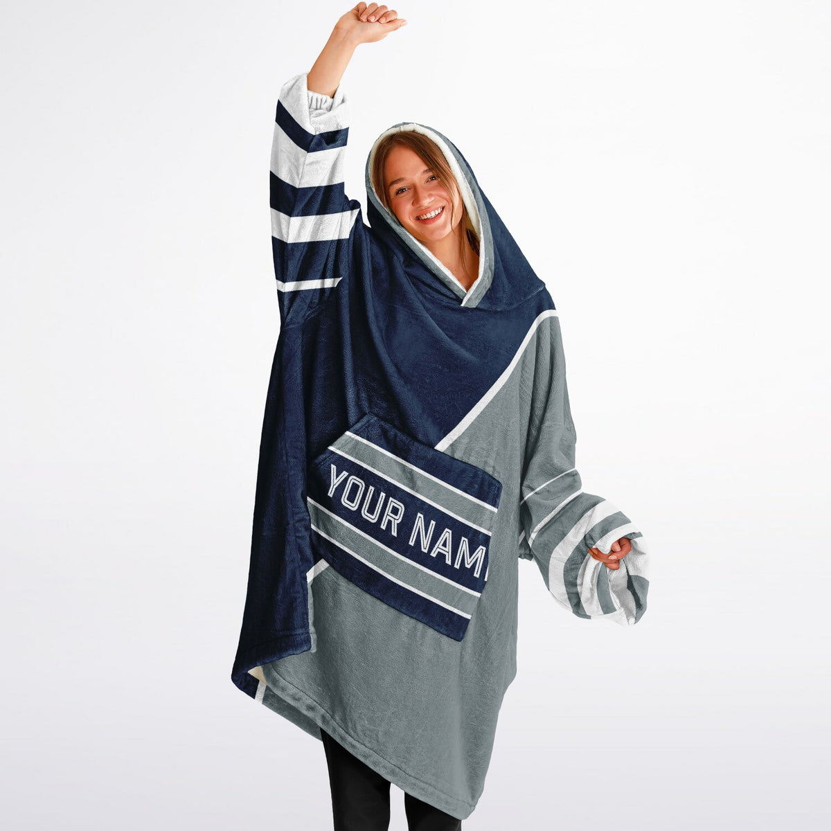Navy Silver White Split Decision