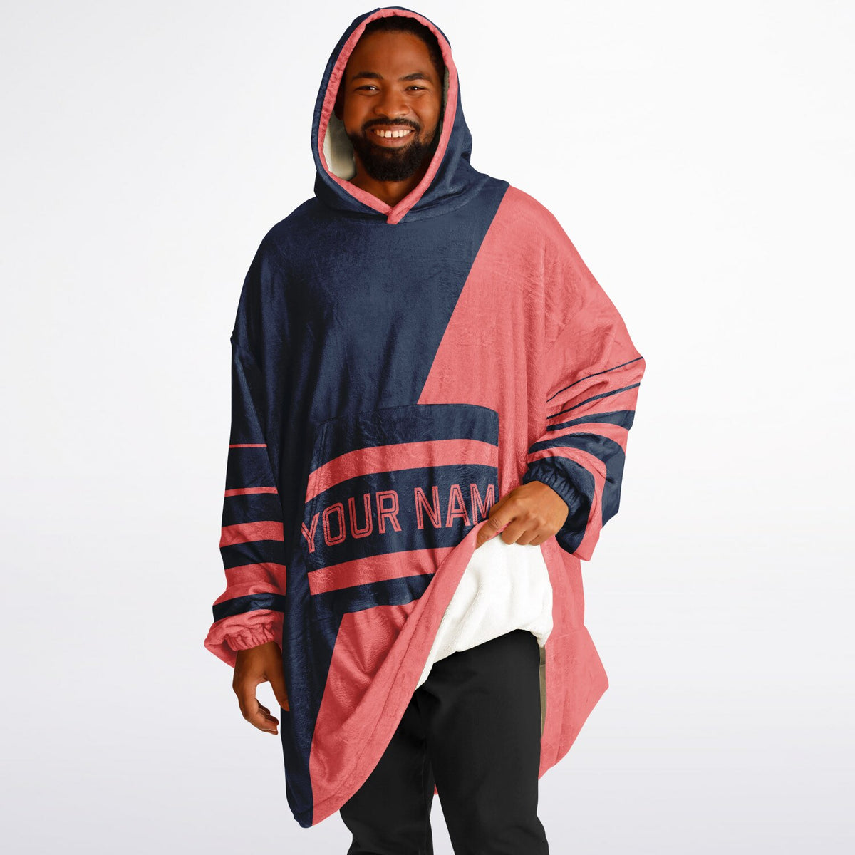 Navy & Electric Coral Split Decision