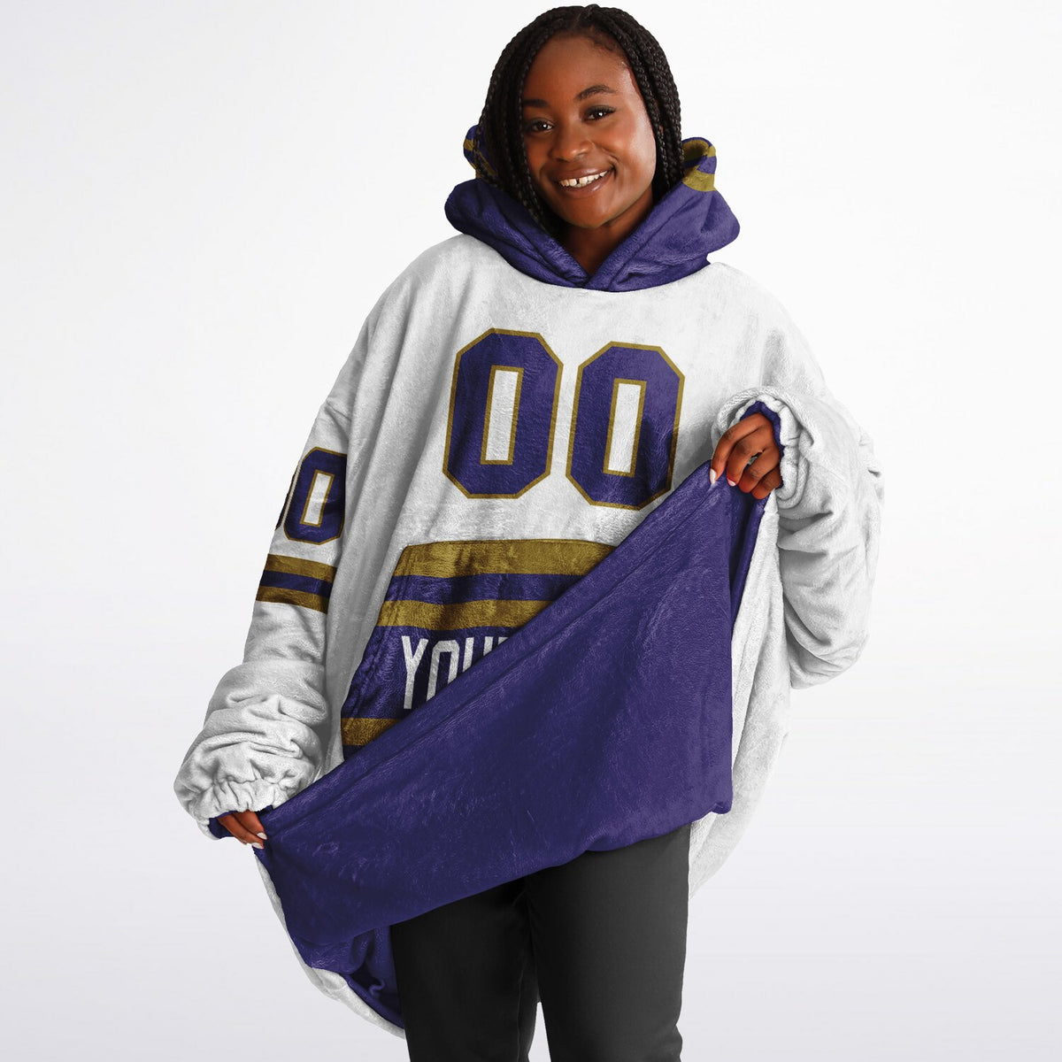 Purple Dark Gold Superfan Reversible