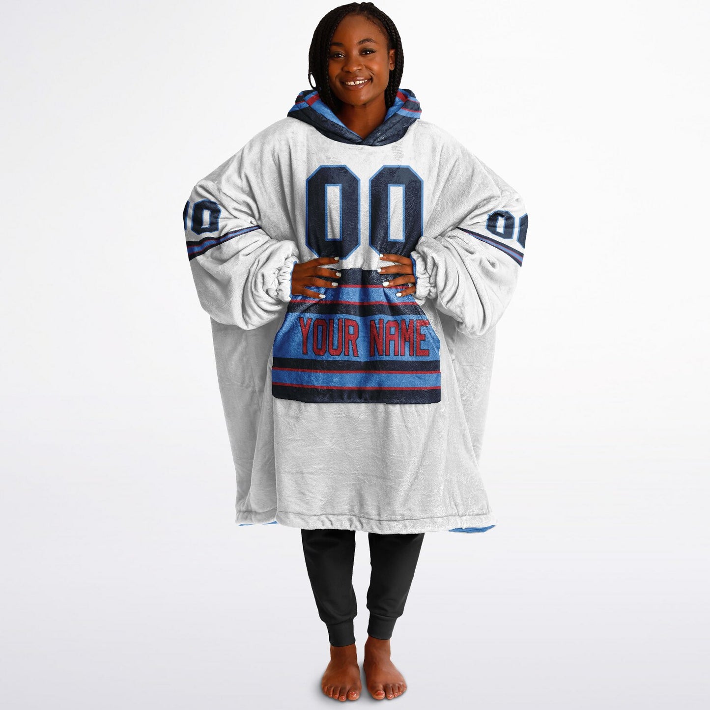 Light Blue/Navy/Red Superfan Reversible
