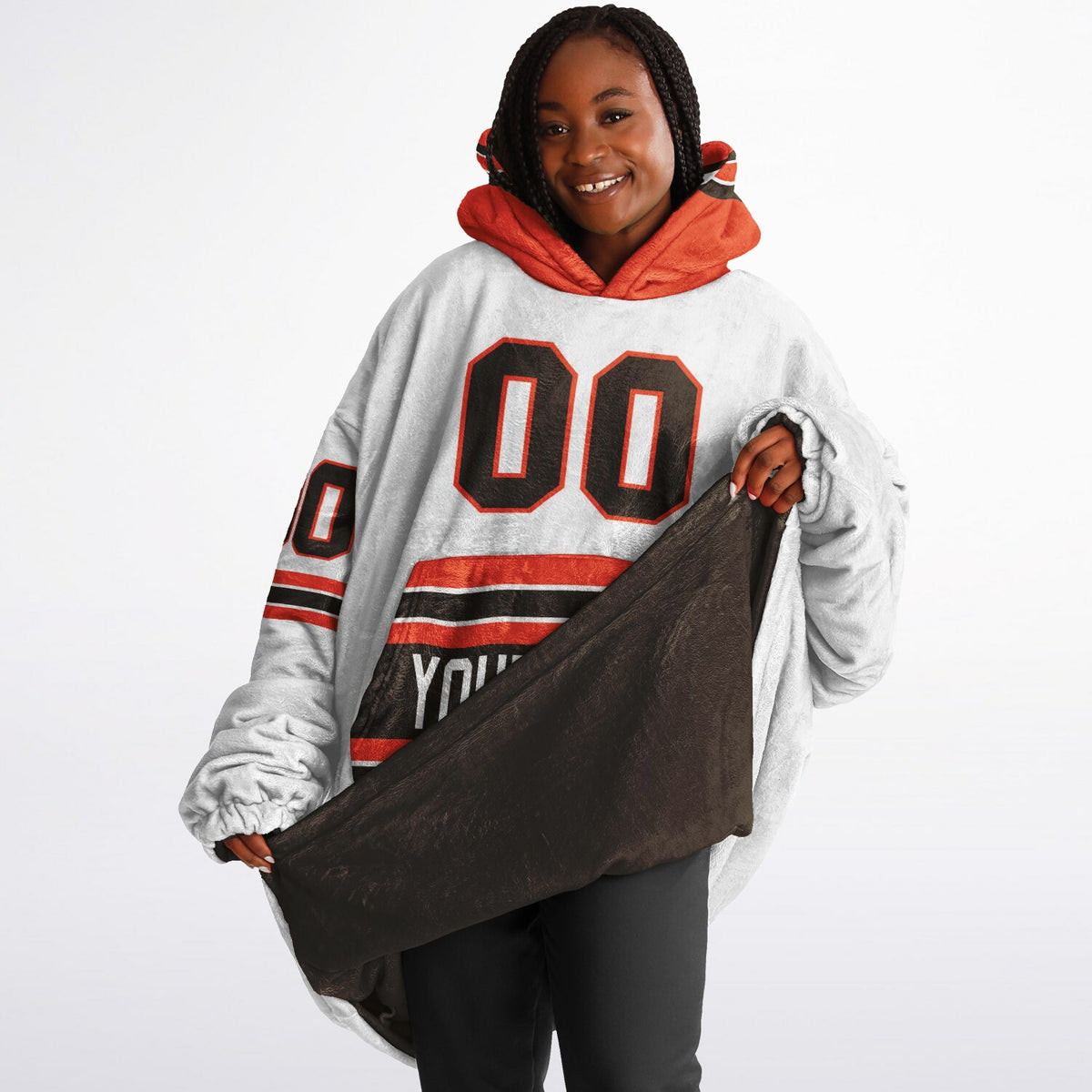 Brown/Orange/White Superfan Reversible