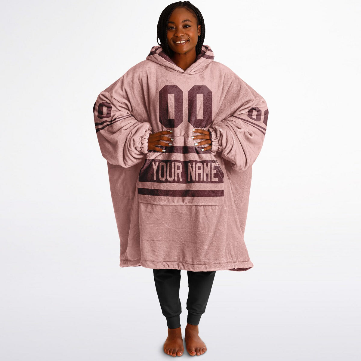 Burgundy & Blush Pink Superfan Reversible