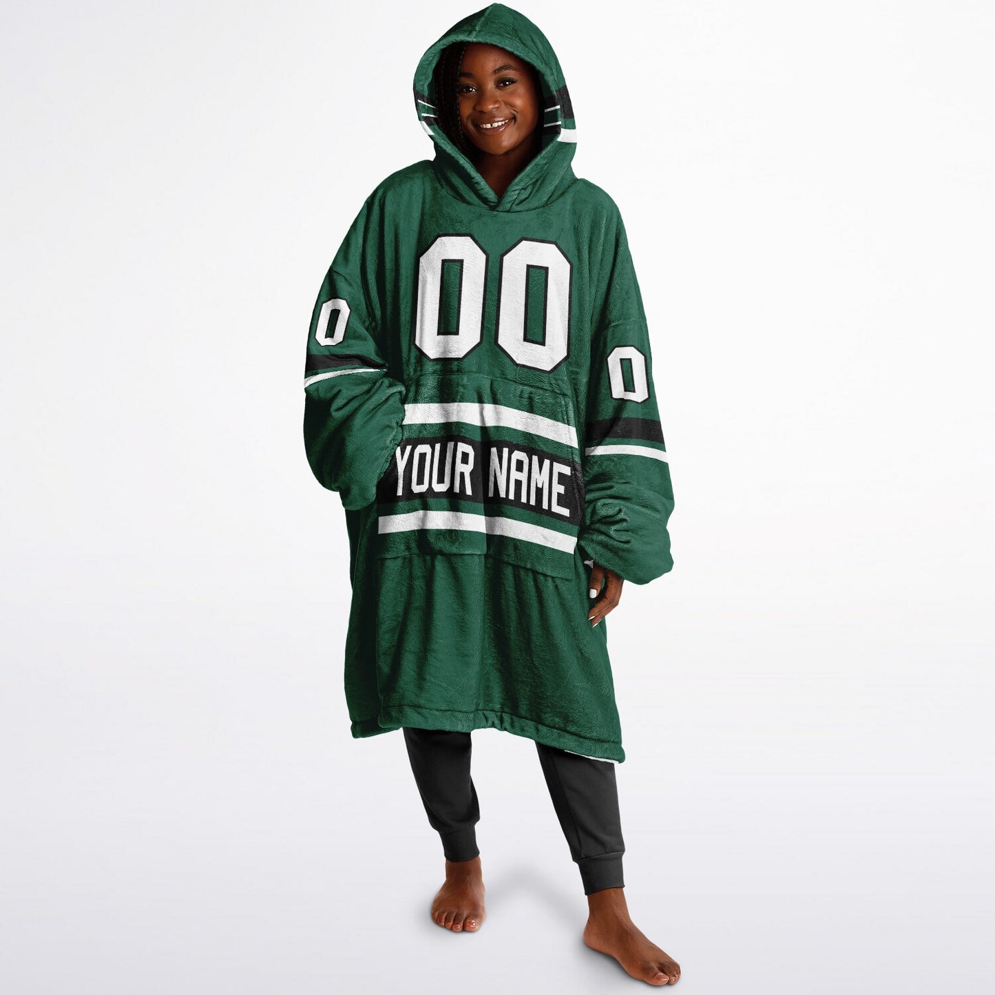 Green/Black/White Superfan Reversible