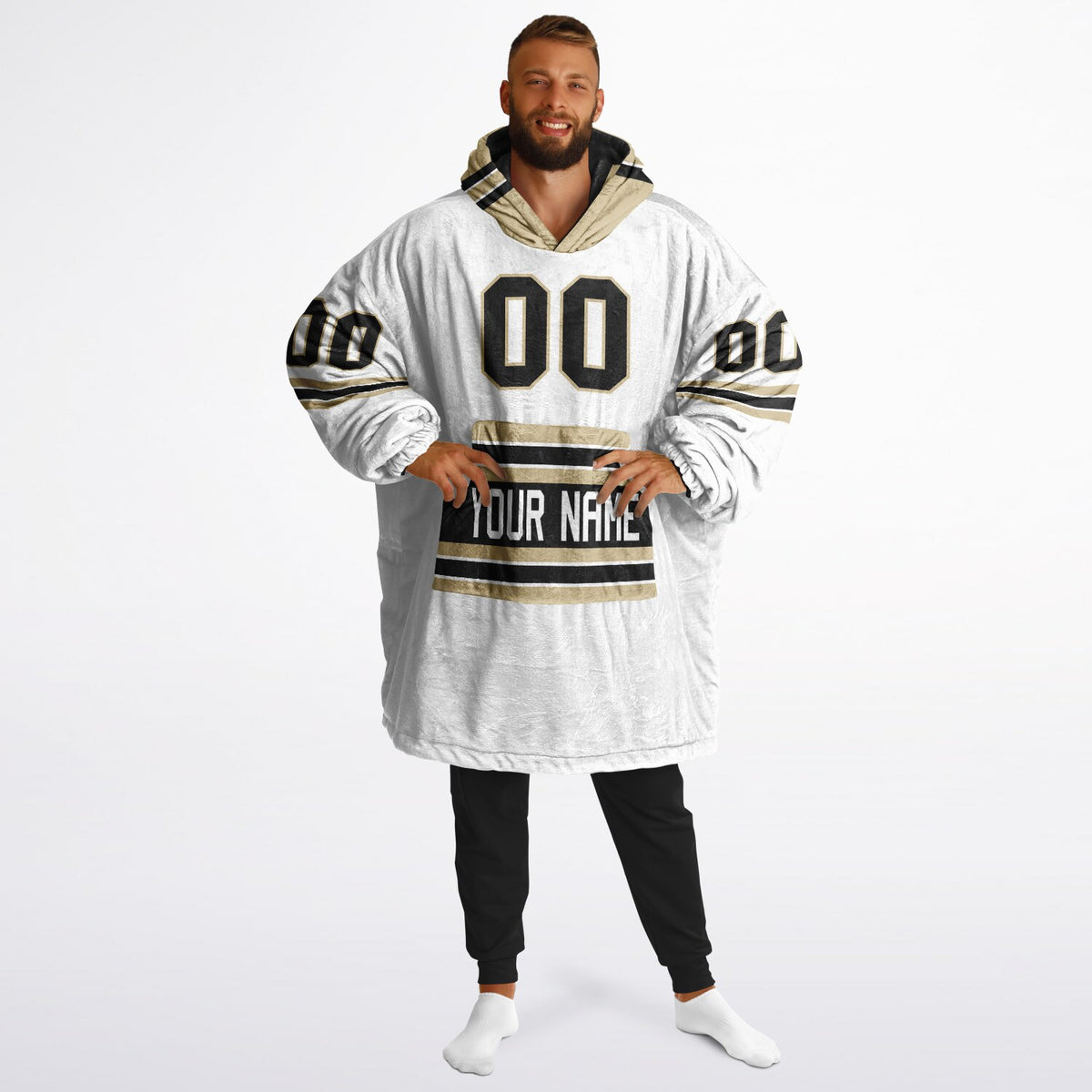 Black/Light Gold/White Superfan Reversible