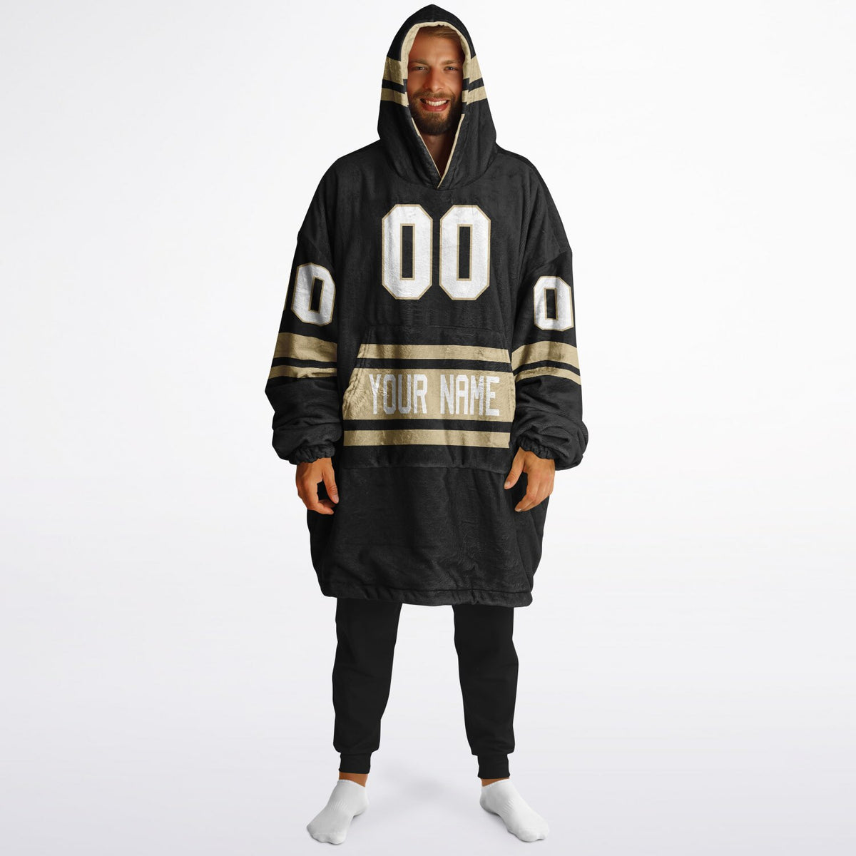Black & Light Gold Superfan Reversible