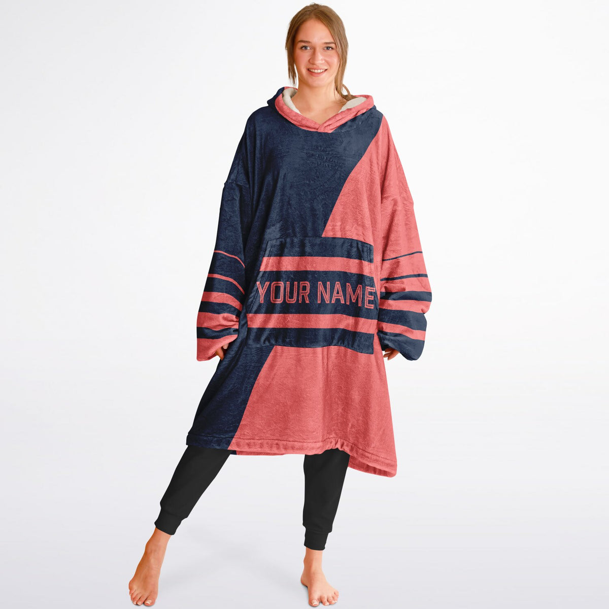 Navy & Electric Coral Split Decision