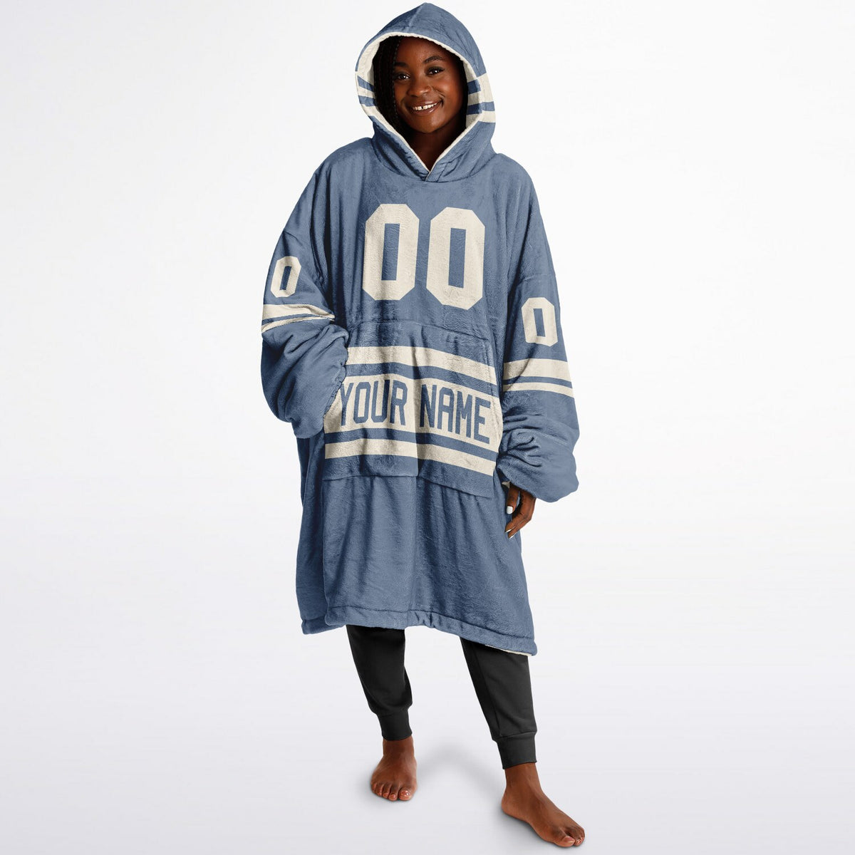 Slate Blue & Cream Superfan Reversible