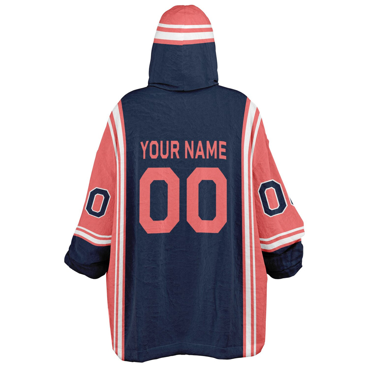 Navy Electric Coral White Bold