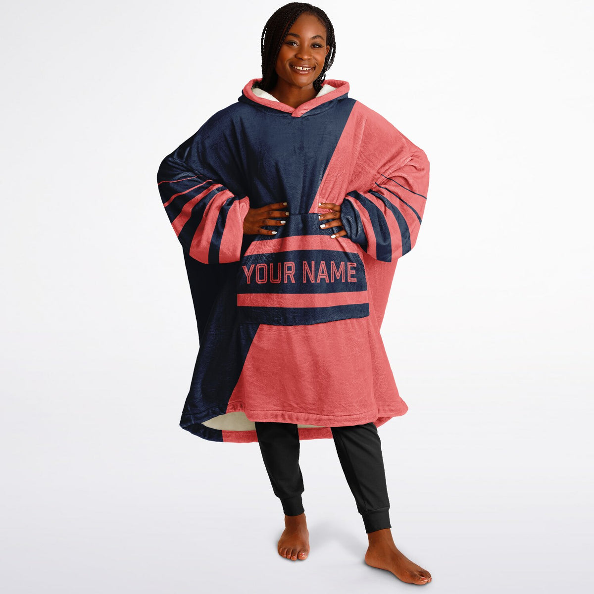 Navy & Electric Coral Split Decision