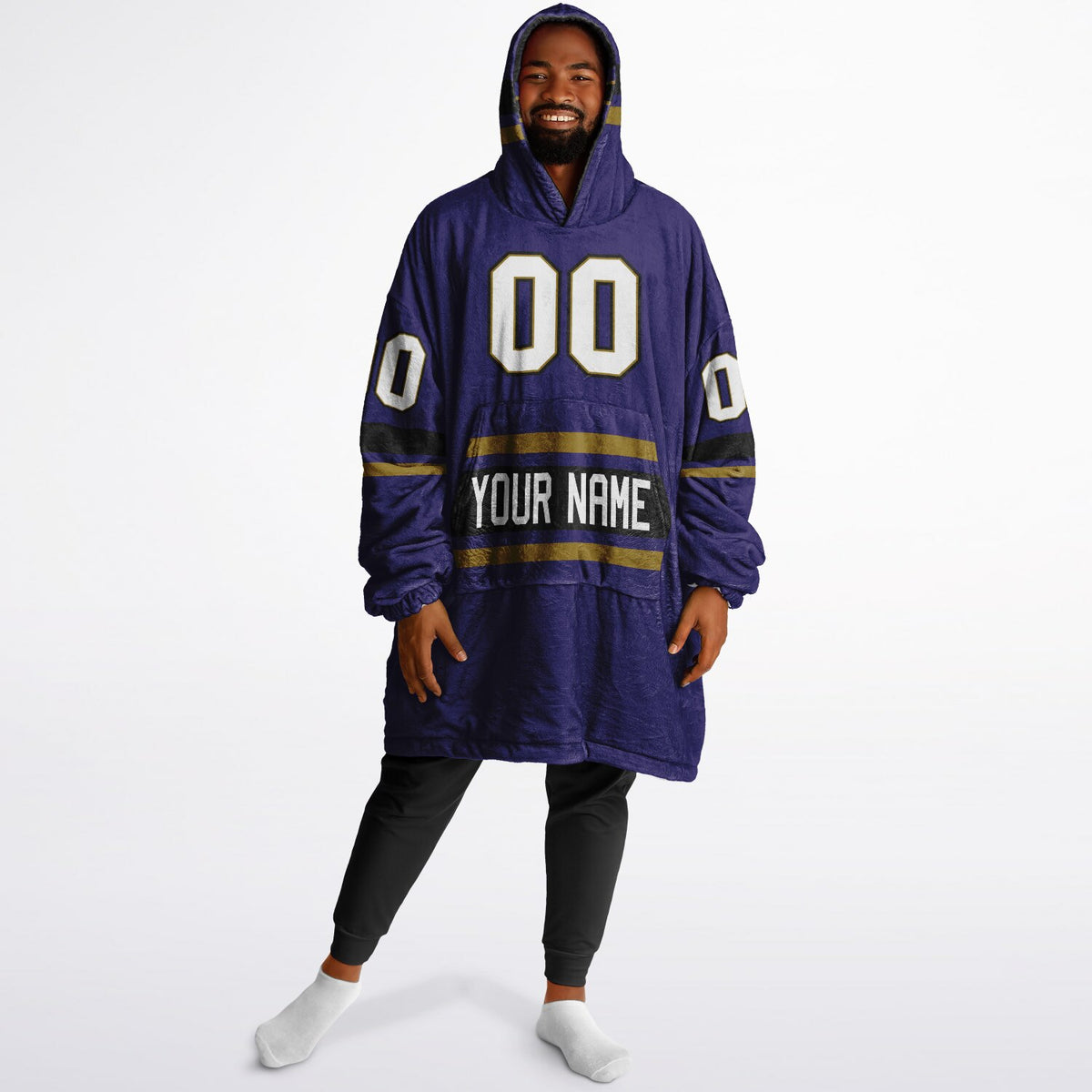 Purple Black Dark Gold Superfan Reversible