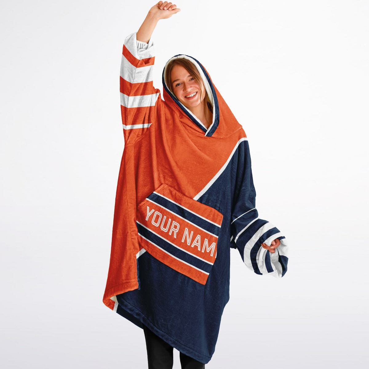 Orange Navy White Split Decision