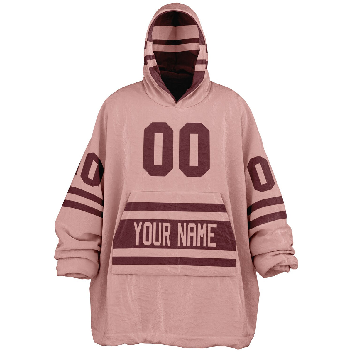 Burgundy & Blush Pink Superfan Reversible